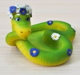 Змея - подставка "Змейка с цветами" (9см), MY84035B/72